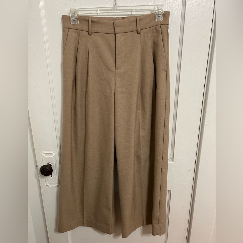 Madewell Beige The Petite Harlow Superwide Leg Pant 2P NWT